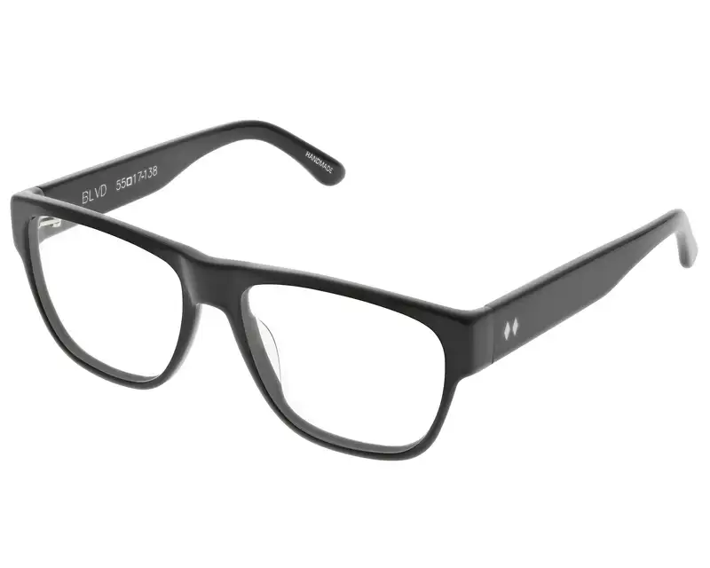 BLVD - Black - Clear Lens - angled
