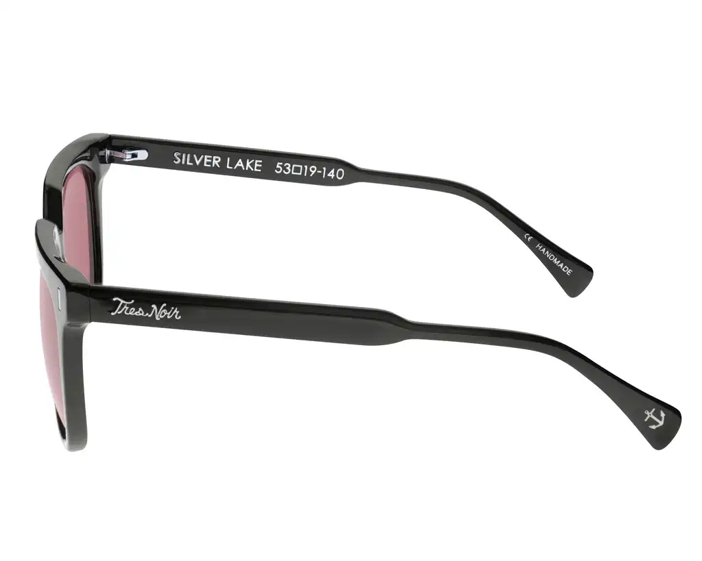 Silver Lake - Black w/ Rose Lens - Side
