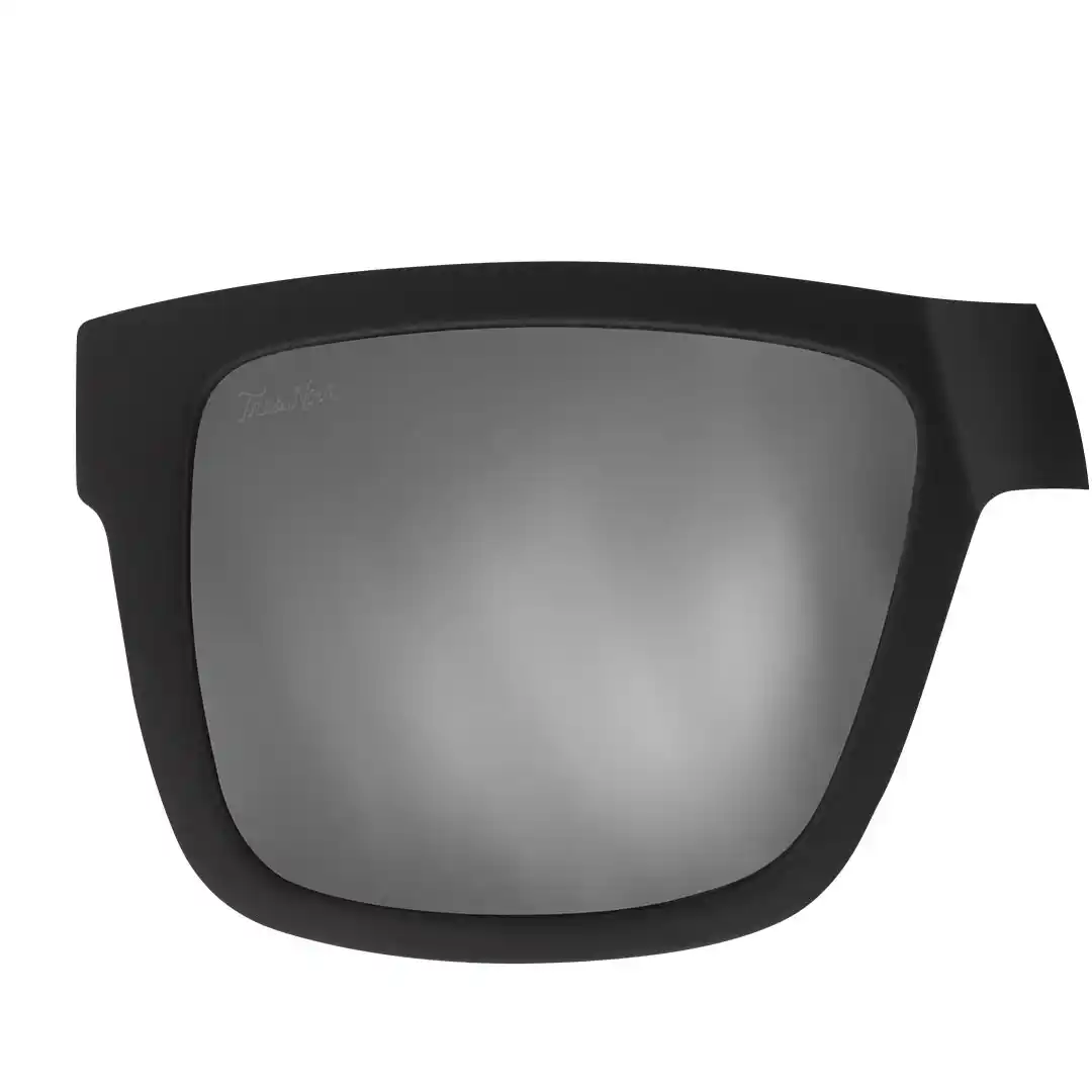 primo safety matte black mirrored silver lens