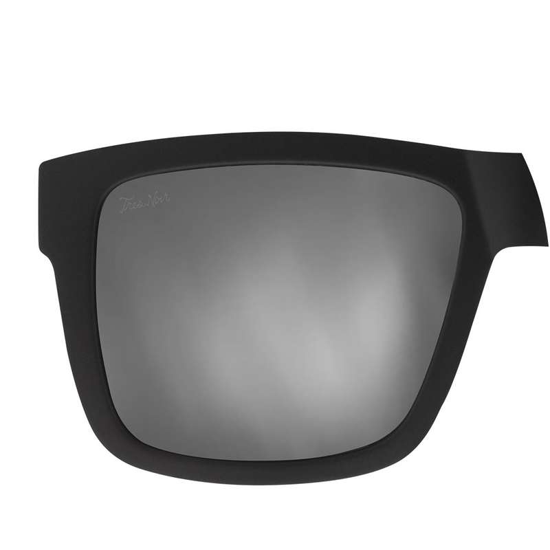 primo safety matte black mirrored silver lens