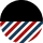 Black + Barber Pole -Smoke Lens