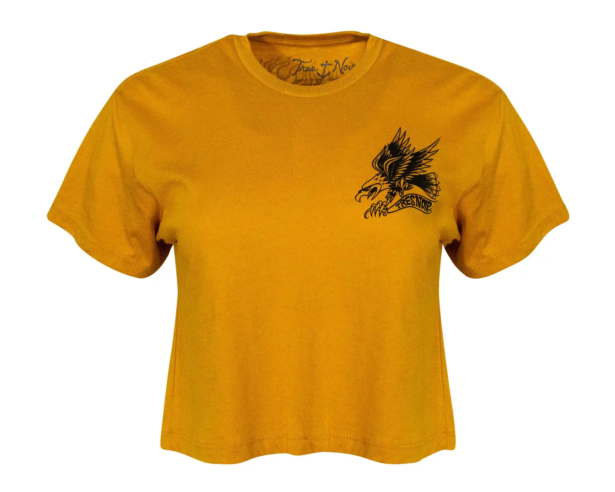 Eagle Womens Crop Top Mustard - Front