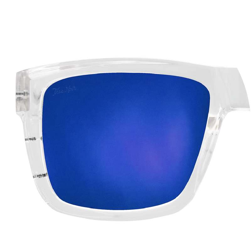 primo safety clear mirrored blue lens