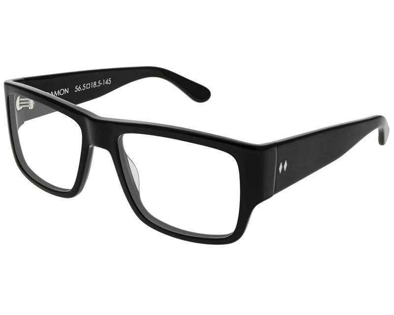 Damon - Black - Clear - angled