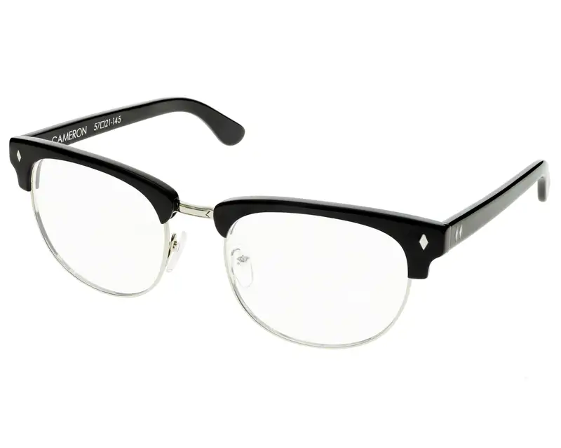 Cameron - Black - Clear angled