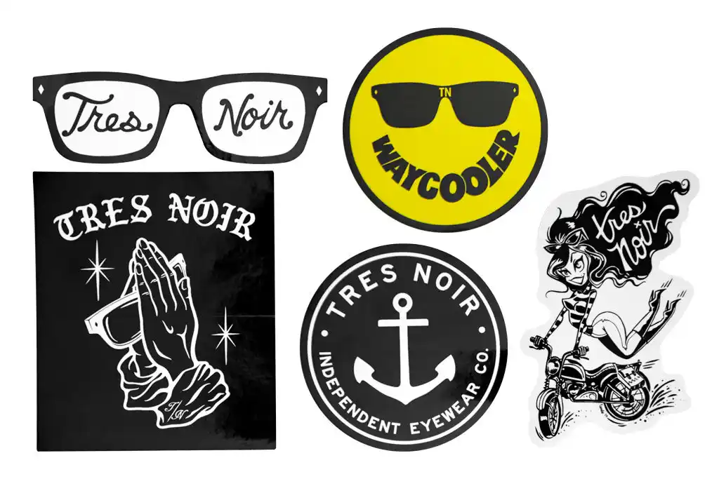 Tres Noir 5pc Sticker Pack