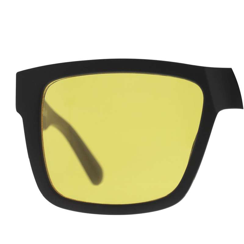 primo safety matte black yellow lens
