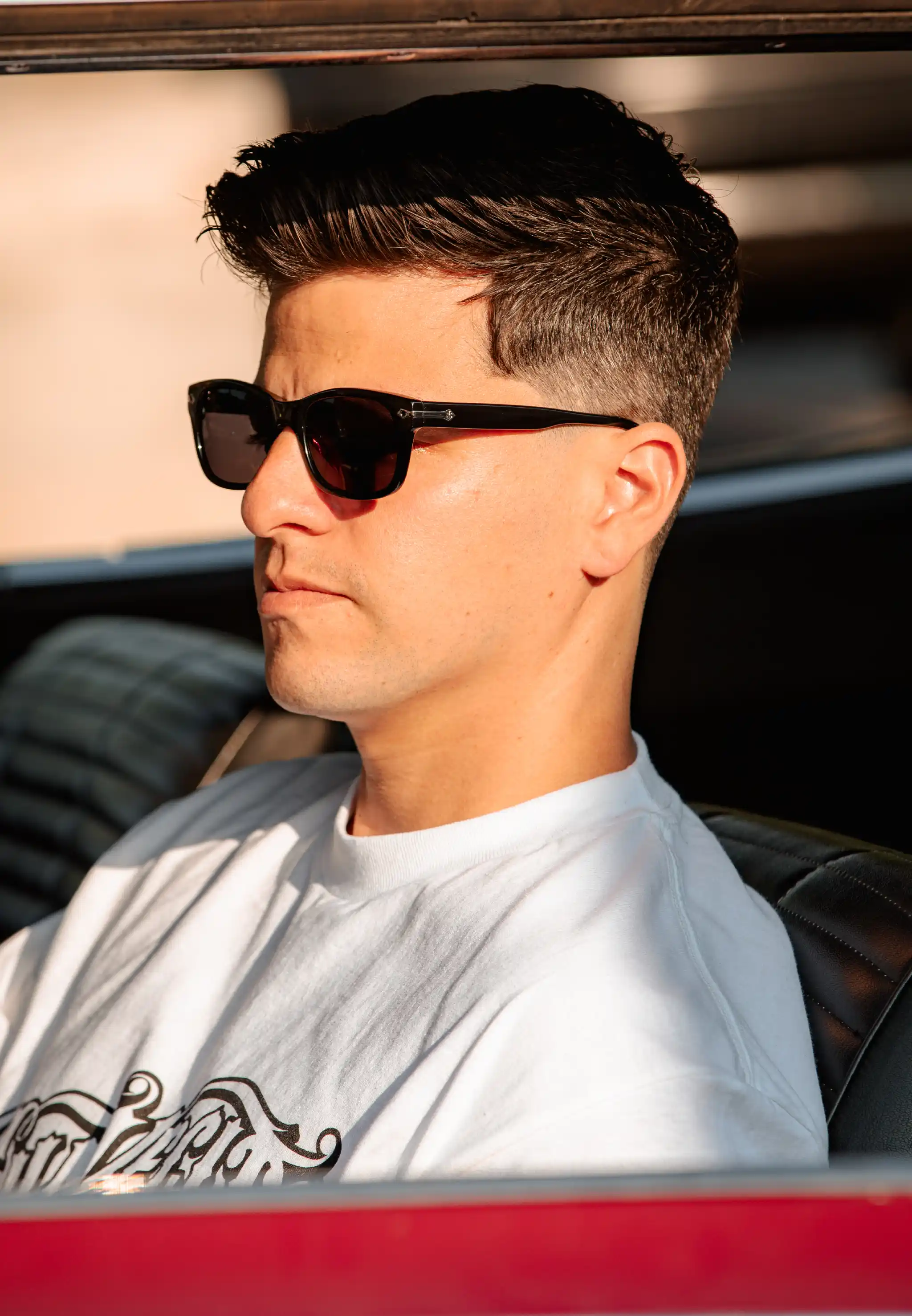 Black 101er sunglasses on a table