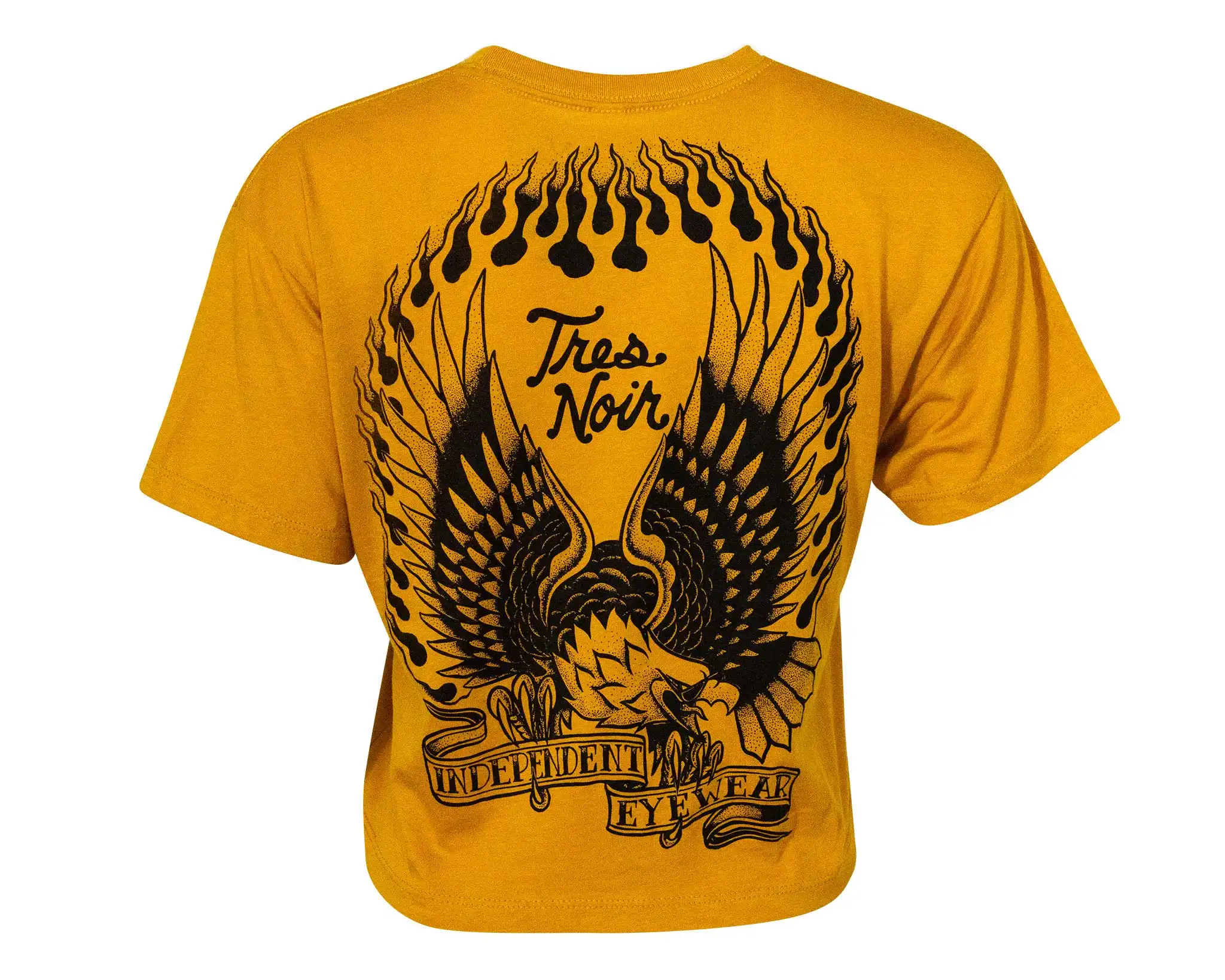 Eagle Womens Crop Top Mustard - Back