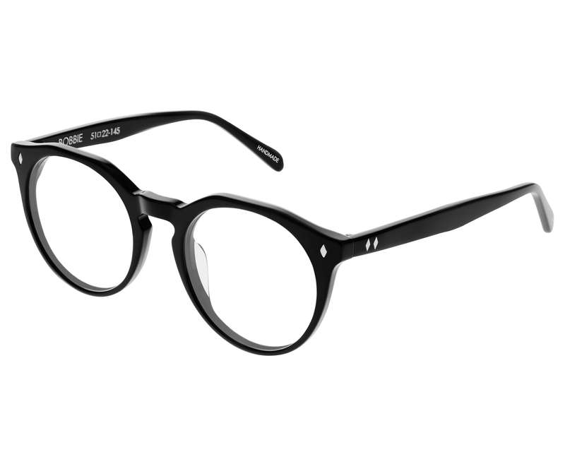 Bobbie - Black - Clear Lenses - angled