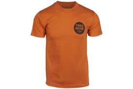 Orange T-Shirt Front With Black Tres Noir Independent Eye Wear Logo