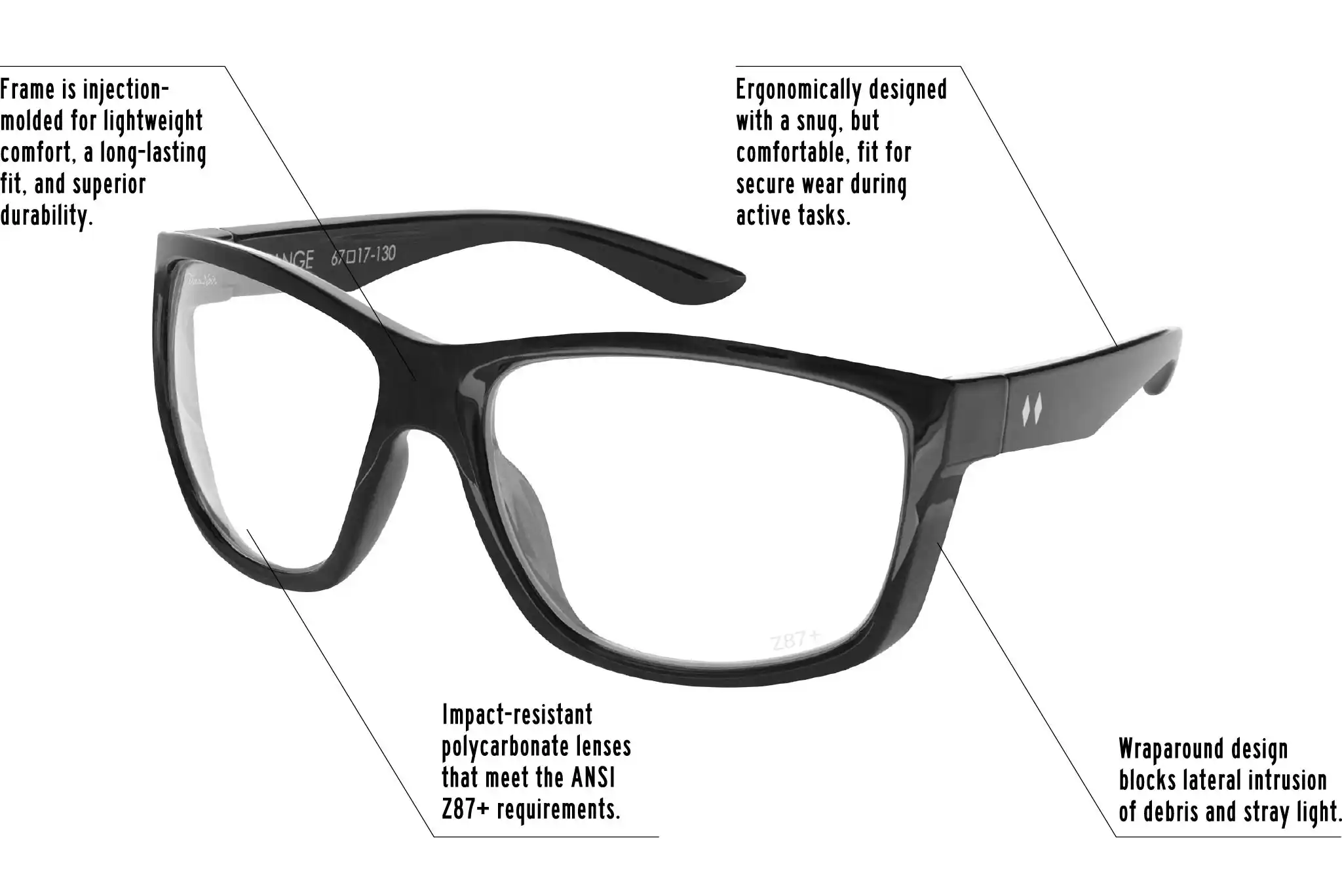 Hinges are factory milled and feature silicon coated screws. All frames are handmade in small batches. Every pair is cut by hand. Never Mold injected. Wire core in each temple for easy customized fit. Lenses are made of shatterproof European CR-39 and provide 100% UV protection.