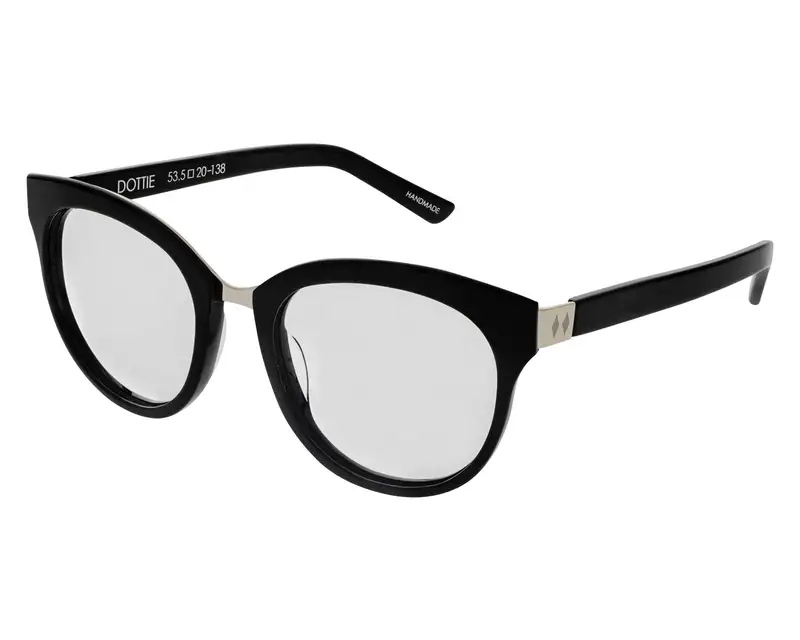 Tres Noir - Dottie - Black - Clear - Angled